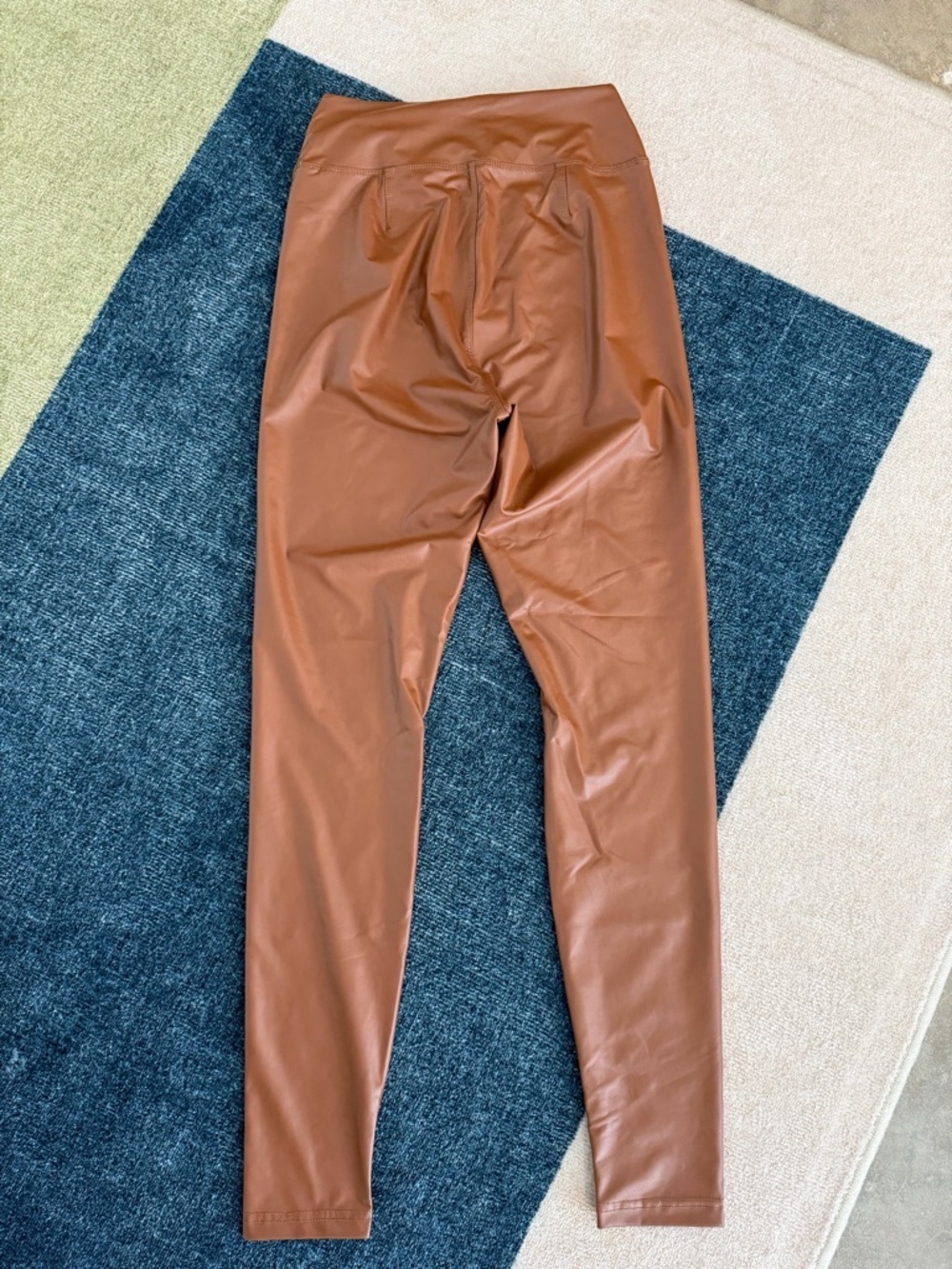 Aerie Offline High-Rise Faux Leather Leggings in Brown - Picture 7 of 11